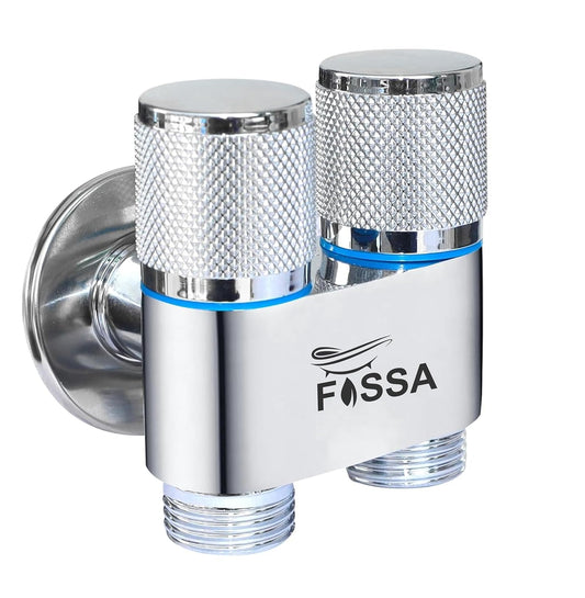 2 in 1 Brass Angle cock Silver For Use multi Purpose