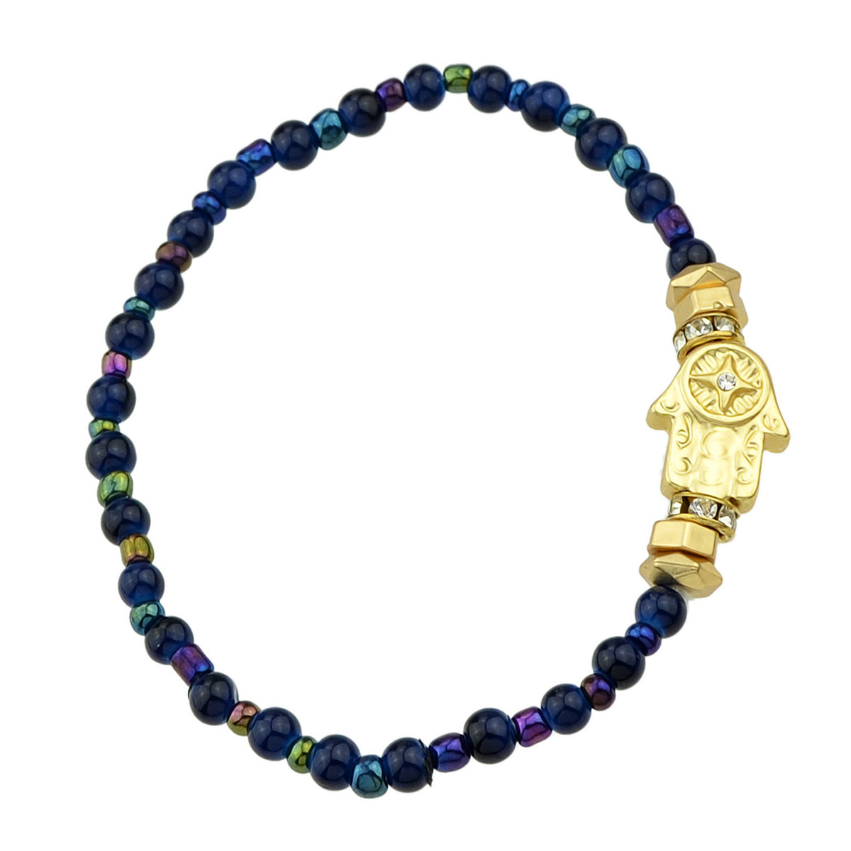 Bohemian Jewellery Handmade Beads Elastic Bangle Hand Charm Bracelet for Holiday