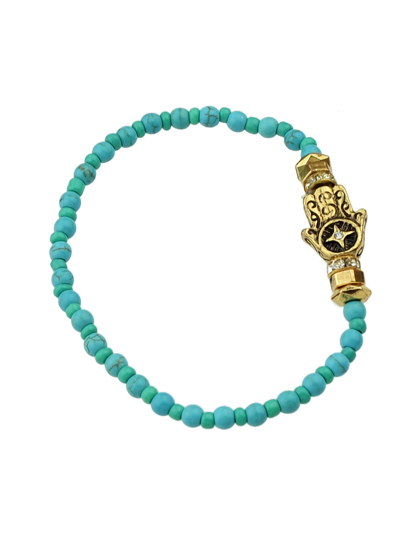 Bohemian Jewellery Handmade Beads Elastic Bangle Hand Charm Bracelet for Holiday