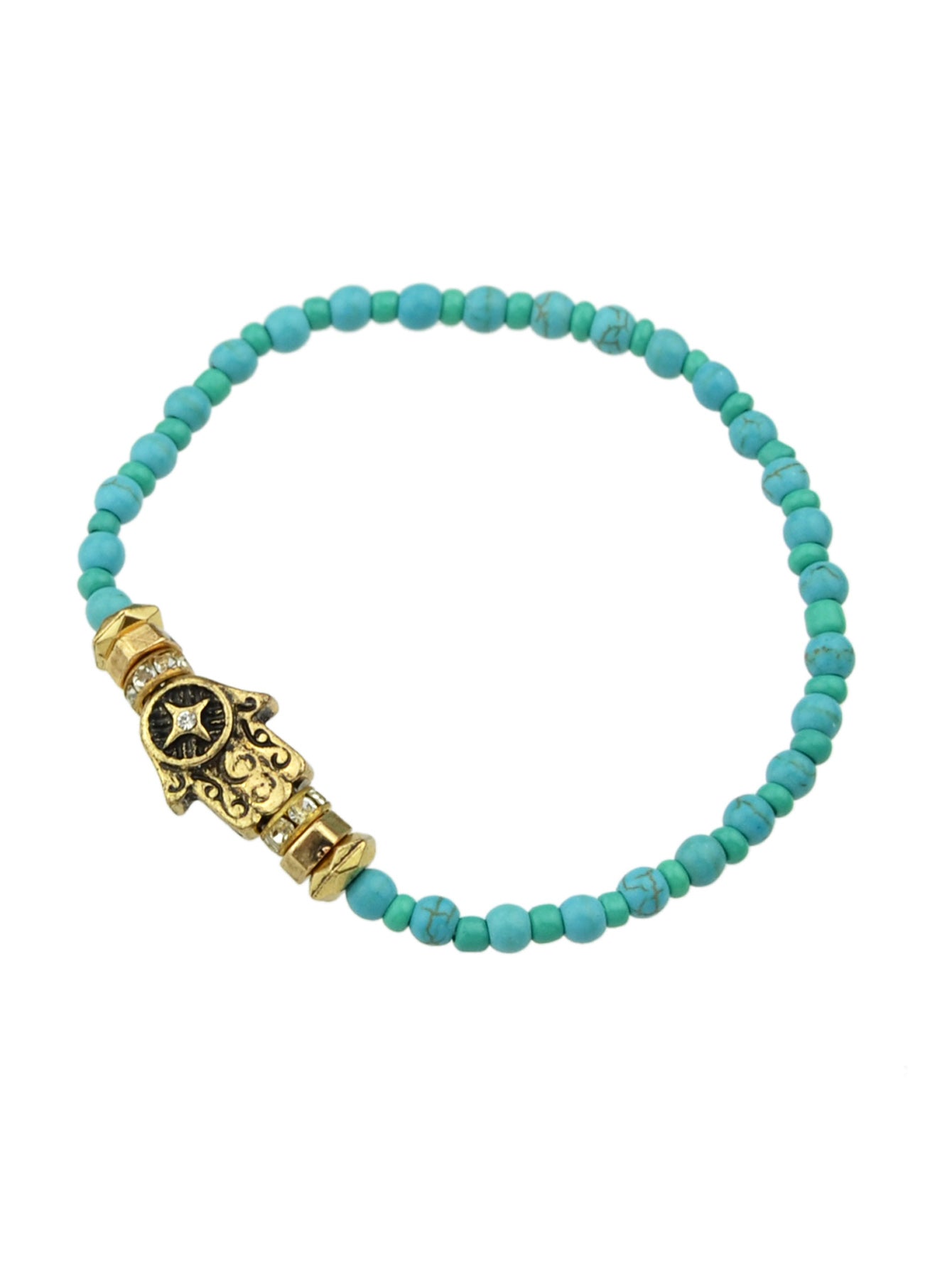 Bohemian Jewellery Handmade Beads Elastic Bangle Hand Charm Bracelet for Holiday