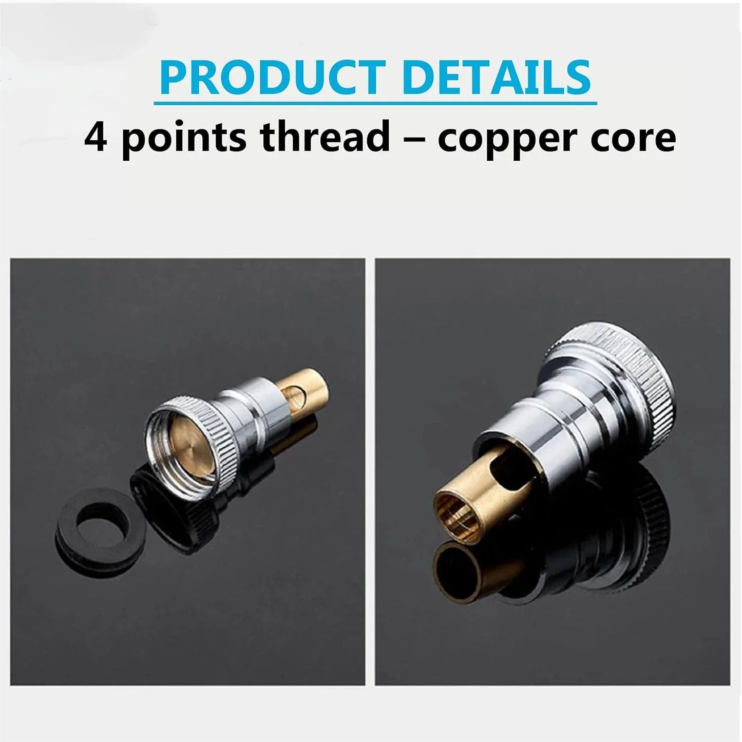 Fossa Washing Machine Tap Faucet Adapter Nozzle  cock Silver Pack OF 2
